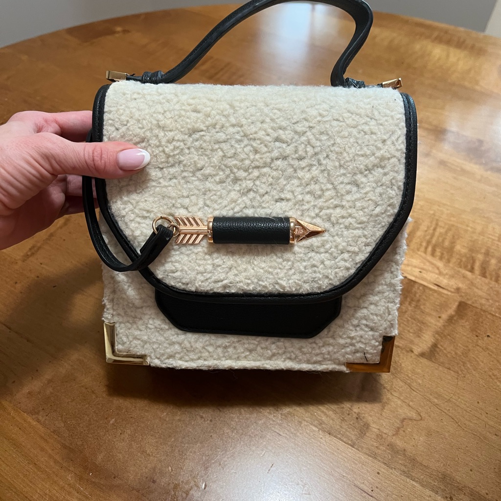 Chic Cream And Black Women's Bag